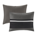 7 Piece Faux Suede Comforter Set Black California King