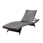 Mysticism Outdoor Chaise Lounge with Adjustable Backrest and Foldable Legs