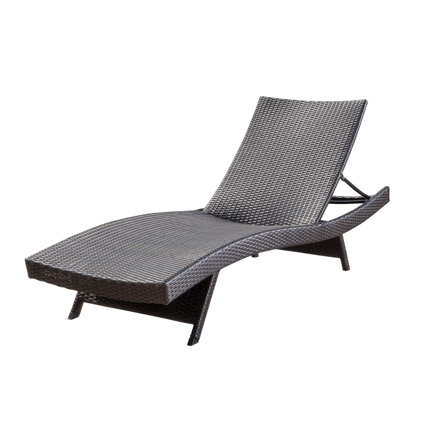 Mysticism Outdoor Chaise Lounge with Adjustable Backrest and Foldable Legs