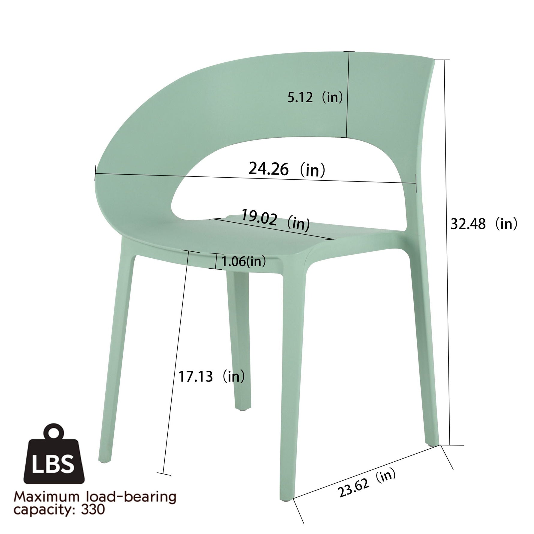4 Piece Set Of Modern Designed Single Chairs With Long Table