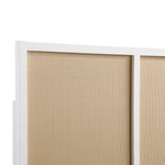 Barkley Cane and Solid Wood Headboard in White with Adjustable Height for Queen/Full Beds