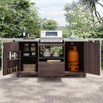 K&K 66.5' Outdoor Kitchen Island for Big Green Egg Grills