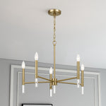 Courtyard Five Light Golden Brass Candle Light Chandelier