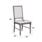 Leventis Weathered Side Chair - Cream / Gray