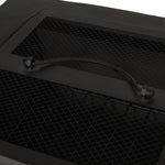 Outdoor 29' Square MgO Wood-Burning Fire Pit, Dark Gray