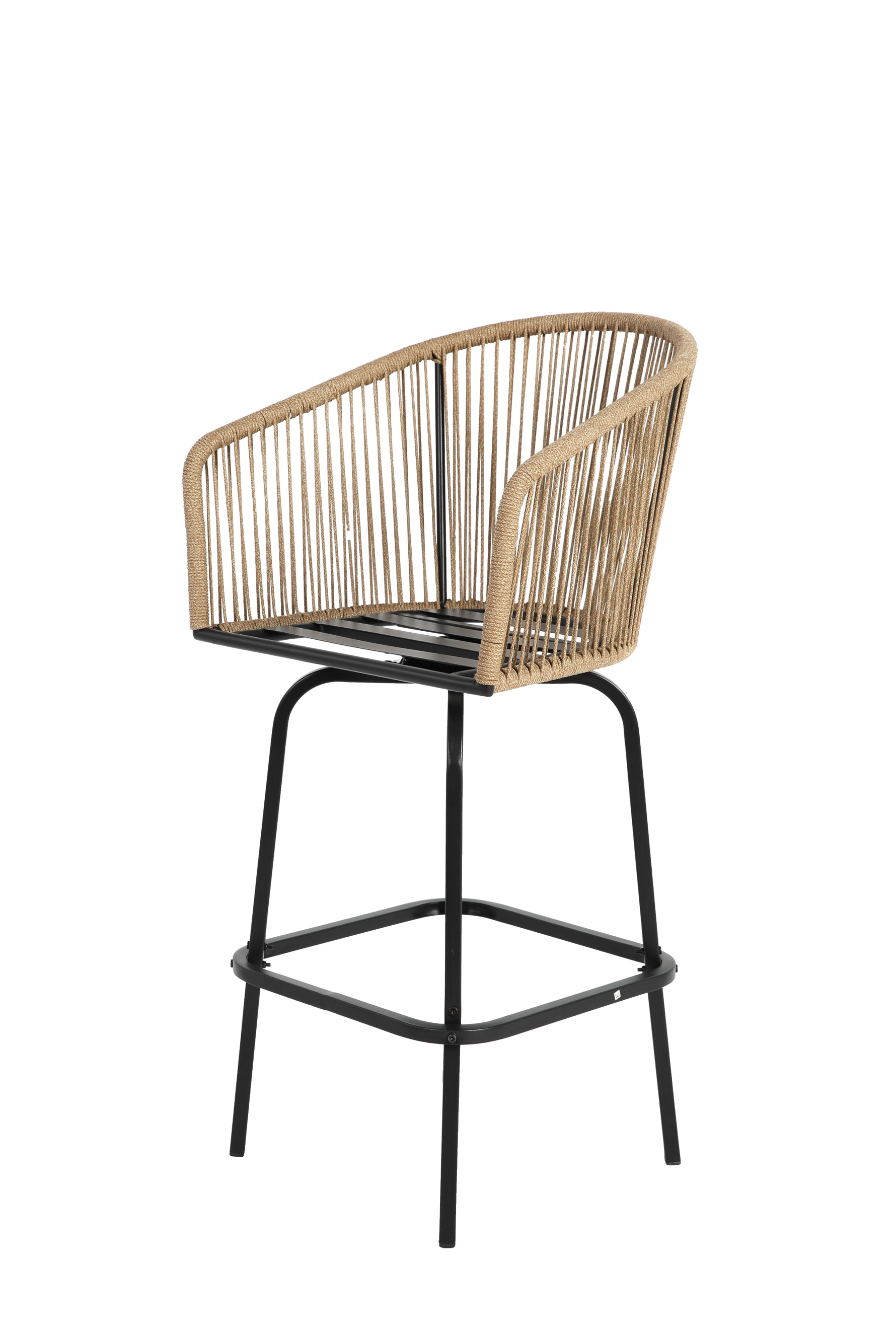 Outdoor Bar Stools Set of 4 with Armrests and Backrest