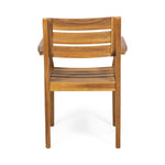 Stamford Dining Chairs Set of 2, Acacia Wood Patio Armchair