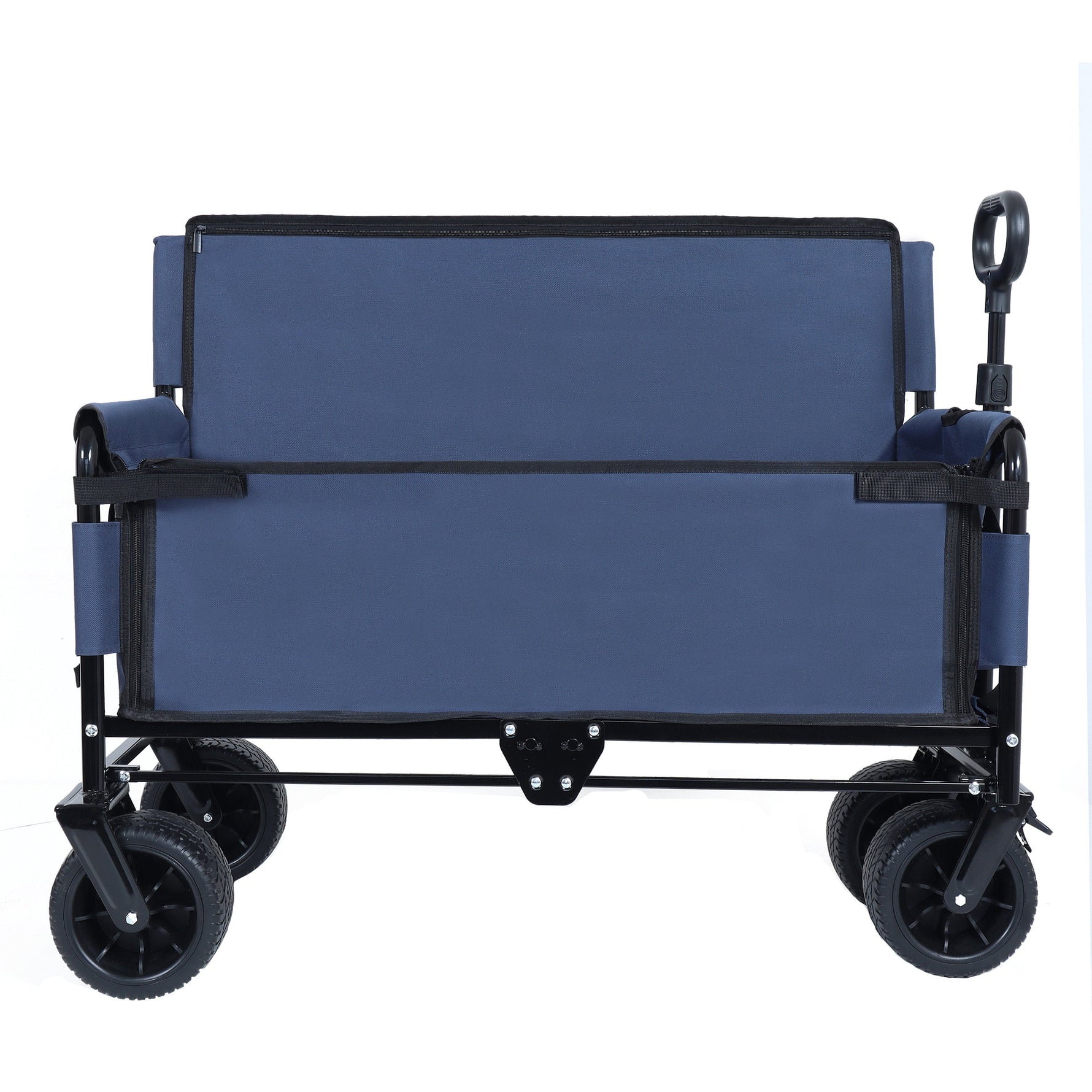 3-in-1 Convertible Folding Wagon Cart with Bench Seat & Storage