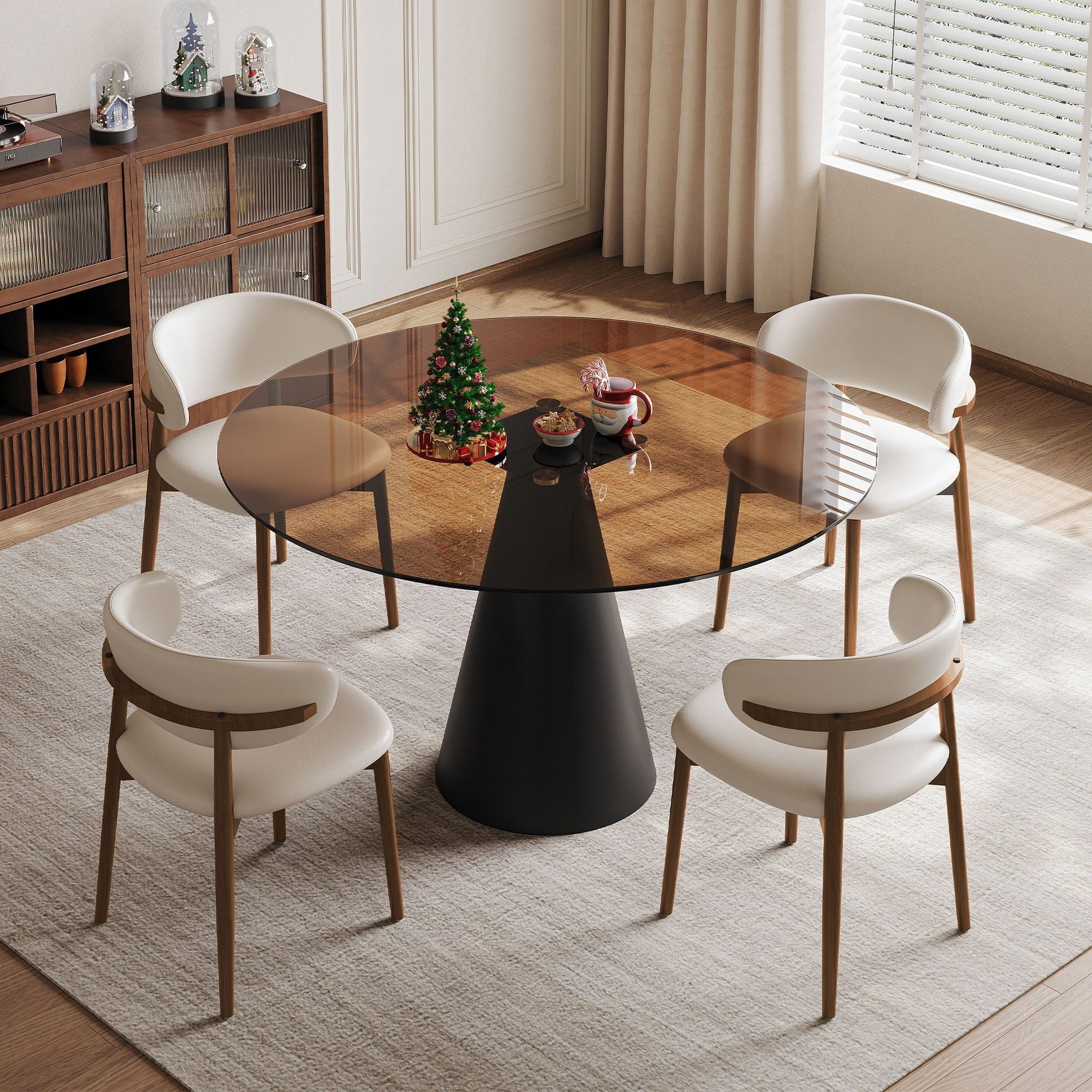 Round Glass Dining Table With Chairs