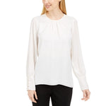 Calvin Klein Women s Woven Top White Size Medium