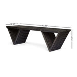 Gloaming Outdoor Bench With Slat Design And Triangular Base