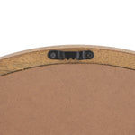 Circle Wall Mirror With Wooden Frame for Living Room