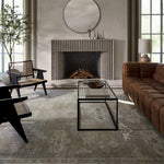 Round Mirror with Black Aluminum Frame