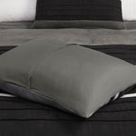 7 Piece Faux Suede Comforter Set Black California King