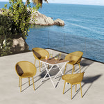 2 Piece Durable Single Chair With Hollow Out Design