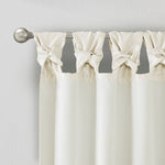 Twist Tab Lined Window Curtain Panel White 50x84