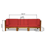 Oana 3 Piece Sofa Set With Water Resistant Cushions