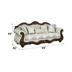 Pierce Sofa With 5 Pillows - Beige / Cherry