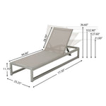Chaise Lounge With 5 Reclining Positions, Outdoor Patio Lounge Chairs