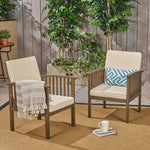 Patio Set Outdoor Acacia Wood Furniture Sets - Modern Club Chair Conversation Sets with Patio Dining Table