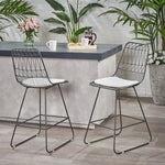 Yearning Iron Counter Stool With Water Resistant Cushion
