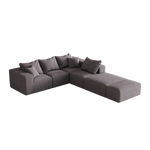 Modern Upholstered Sectional Boneless Couch Set