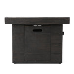 Anchorage 32'' Wood Square MGO Fire Pit Brown - 40,000 BTU