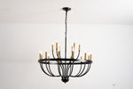 15-Light Industrial Iron Candle Chandelier Modern Farmhouse Pendant Light