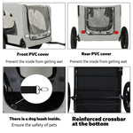 Outdoor Heavy Duty Collapsible Pet Bike Trailer with 16-Inch All-Terrain Wheels