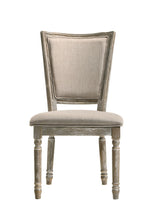Gabrian Two Tone Reclaimed Side Chair Set of 2 - Beige / Gray