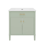 Bathroom Vanity With Sink, Soft Close Doors And Adjustable Shelf