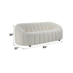 Osmash Teddy Sherpa Sofa - White