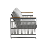 4-Pieces Outdoor Metal Patio Furniture Set with Cushions