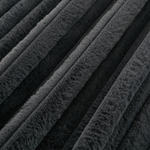 Oversized Corduroy Chaise Lounge with Ottoman in Dark Gray