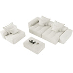 Modern Oversized DIY Combination Modular Sectional Sofa With Pillows