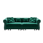 3 In 1 Pull Out Sofa Bed With Movable Ottoman