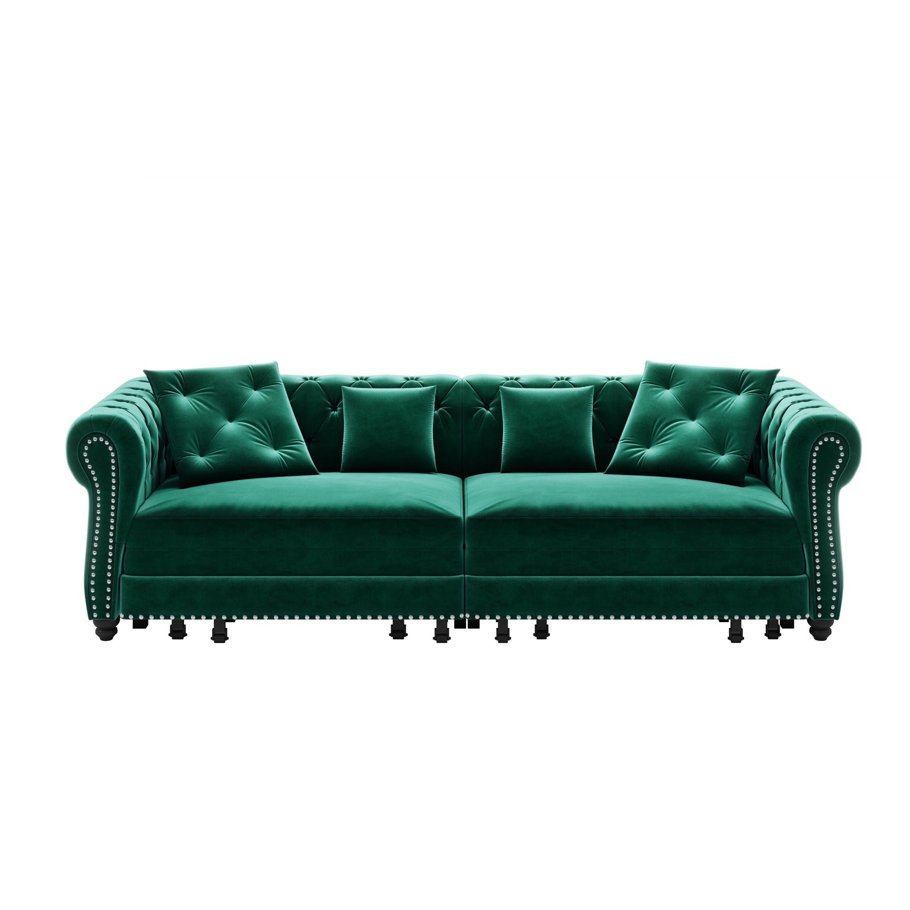 3 In 1 Pull Out Sofa Bed With Movable Ottoman