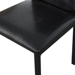 Furniture 5 Piece Metal Dinette Set with Faux Marble Top - Black