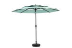 Aluminium 10ft 3 Tier Auto-Tilt Outdoor Patio Umbrella - Light Green