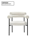 Kitchen Dining Chair With Armrest (Set of 2) - Black / Cream