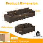4 Seat Modern Comfy Upholstered Sofa Cloud Couch