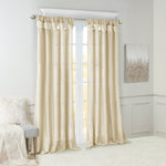 Twist Tab Lined Window Curtain Panel Champagne 50x95