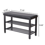 Shoe Bench With Cushion, Storage Seat For Entryway