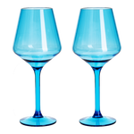 Saint Tropez Acrylic Stemmed Wine Glassware, Set of 2