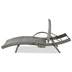 K&K 80" Outdoor Wicker Chaise Lounge Chairs Set of 2