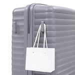 4-Piece PP Spinner Wheel Luggage Set with Cosmetic Case, Light Gray