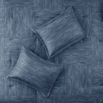 7 Piece Printed Seersucker Comforter Set Navy Queen