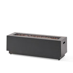 RECTANGULAT IRON FIRE PIT-50 000BTU WITH TANK HOLDER