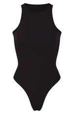 SKIMS Fits Everybody High Neck Bodysuit in Onyx, Size Small