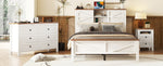 3-Piece Full Size Farmhouse Platform Bed Set with Storage